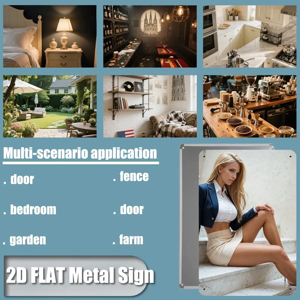 خمر معدن القصدير تسجيل الرجعية الدرج جدار الفن 8x12 بوصة ديكور المنزل مقهى #4