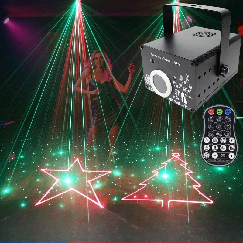 

Voice-activated full-color animation pattern laser light, laser stage light, ktv private room