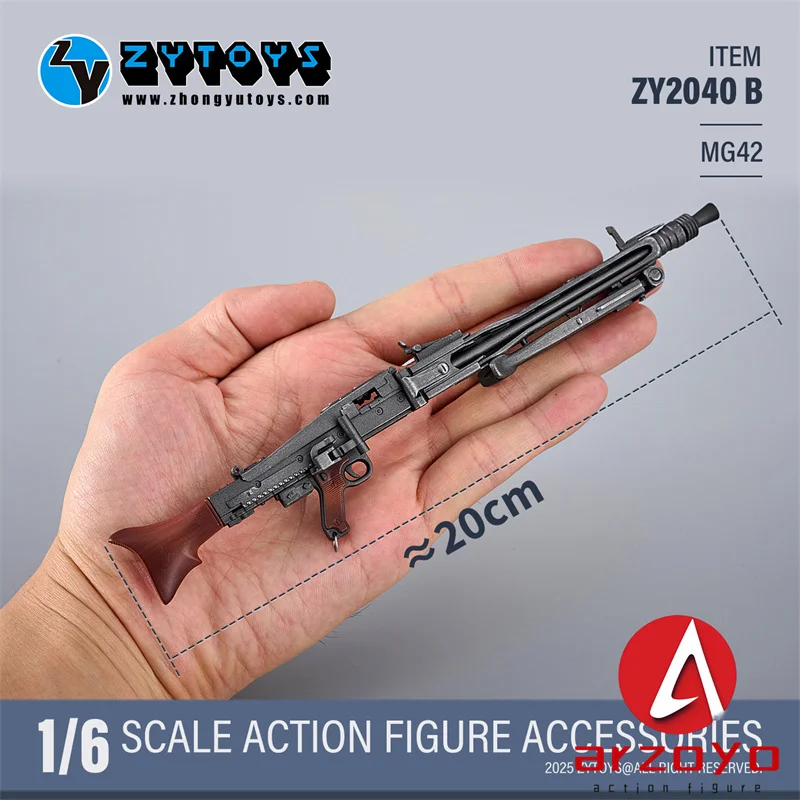 ZYTOYS ZY2040 Scala 1/6 MG42 Mitragliatrice Modello Materiale PVC Per 12 ''Action Figure Scena Accessorio Giocattoli Bambole