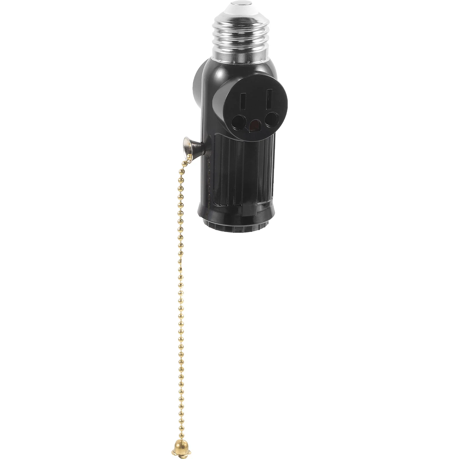 Imagem -01 - Tomada Plug Splitter com Pull E26 Lâmpada Dual 3-prong Tomada tomada plug splitter com pull e26 lampada dual 3 prong tomada 01