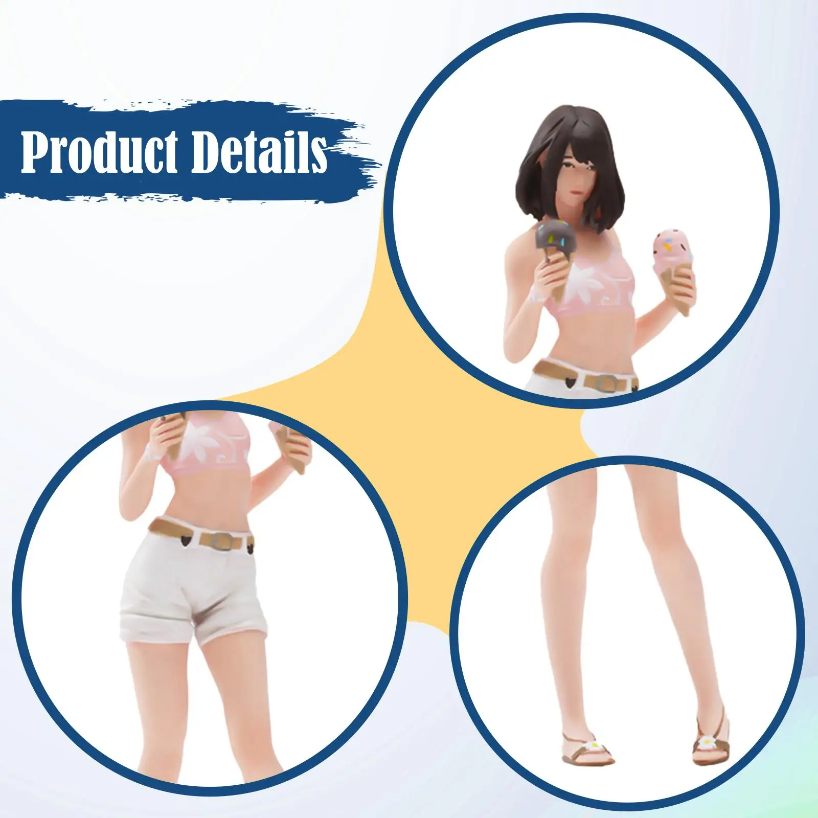 

Scale Girl Figure Micro Scene Decoration Table Centerpiece Miniature Resin Figurine for Doll House Decoration Fairy Garden