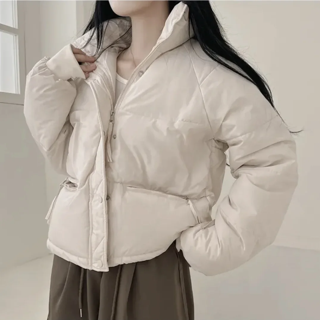 Korean Chic Cotton Clothes Women's Short Stand-up Collar Small Thickened Fashion Jacket Bread Clothes