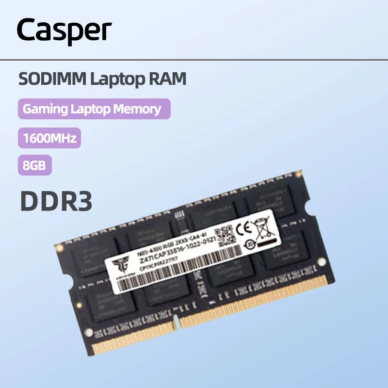 Casper DDR3 DDR4 Memory Module Ram Laptop Computer 32GB 16GB 8GB 4GB 1333 1066 1600MHz Notebook Memory Widely Compatible (Black)