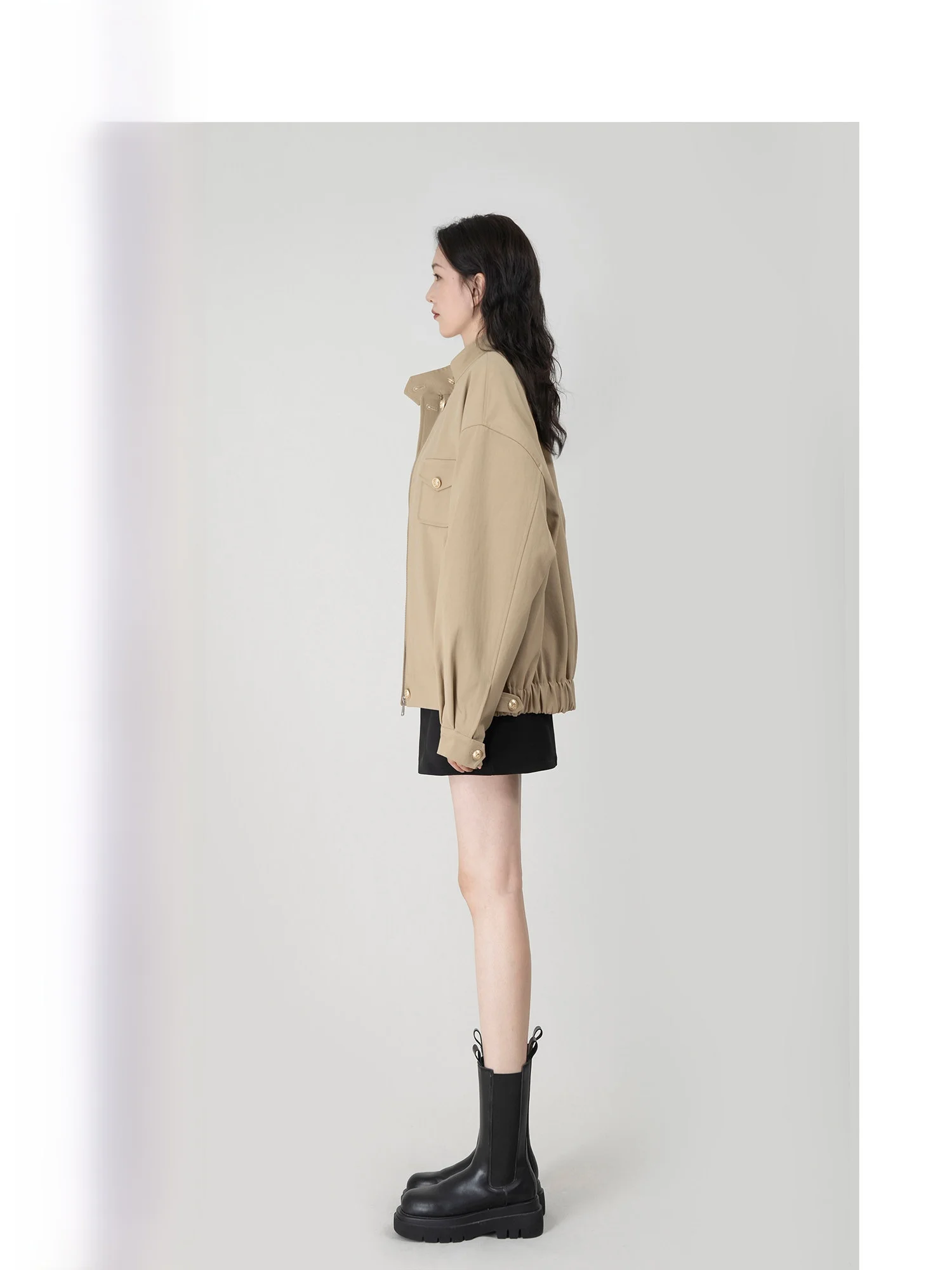 

Женская повседневная парка с волнистым узором, воротником-стойкой, винтажная зимняя модная куртка, премиум-одежда для женщин