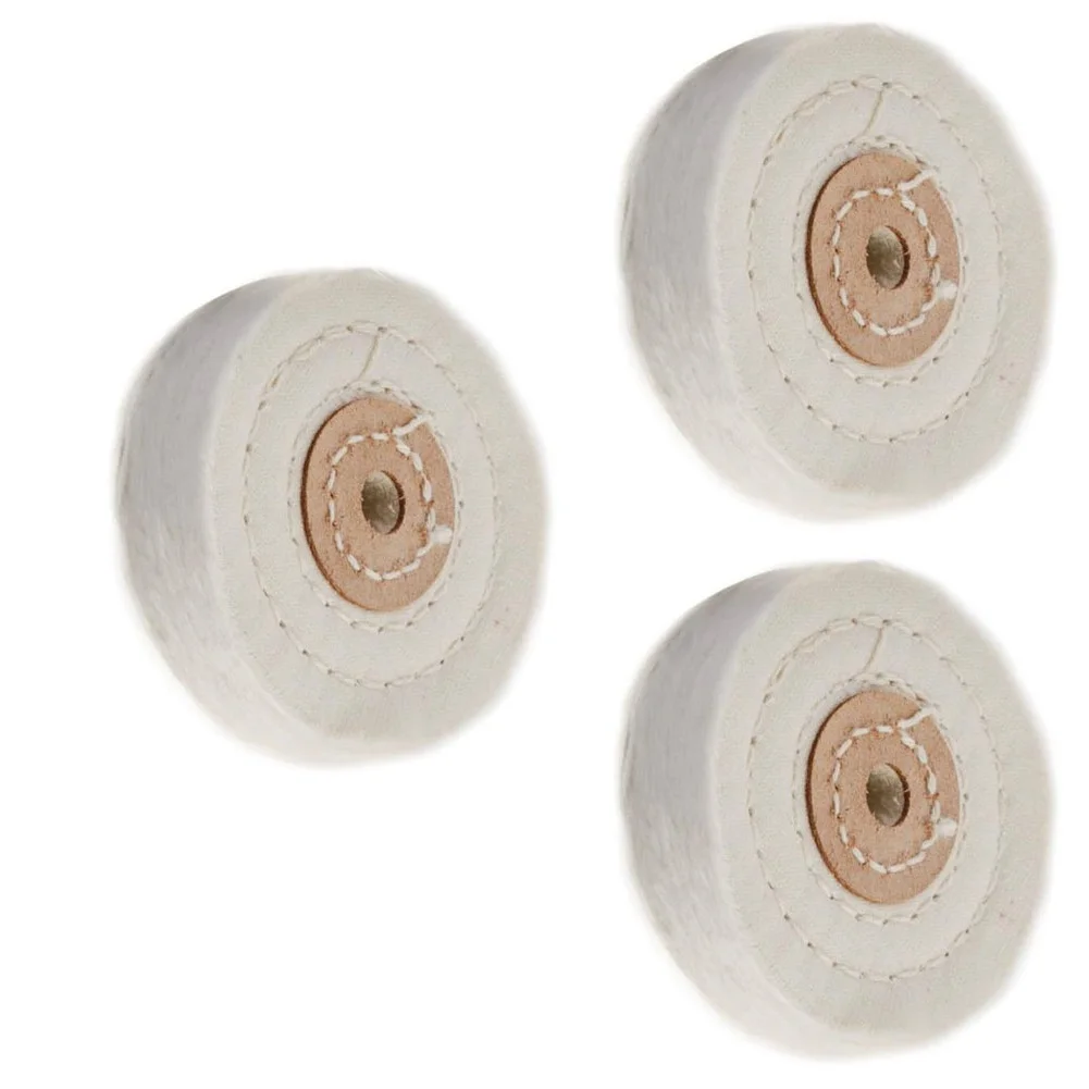 3pcs Buffing Polishing Wheel Cloth White 12mm Thickness Buffing Pads Abrasive Tools For Sanding Jewelry Metal Glass Woodworking