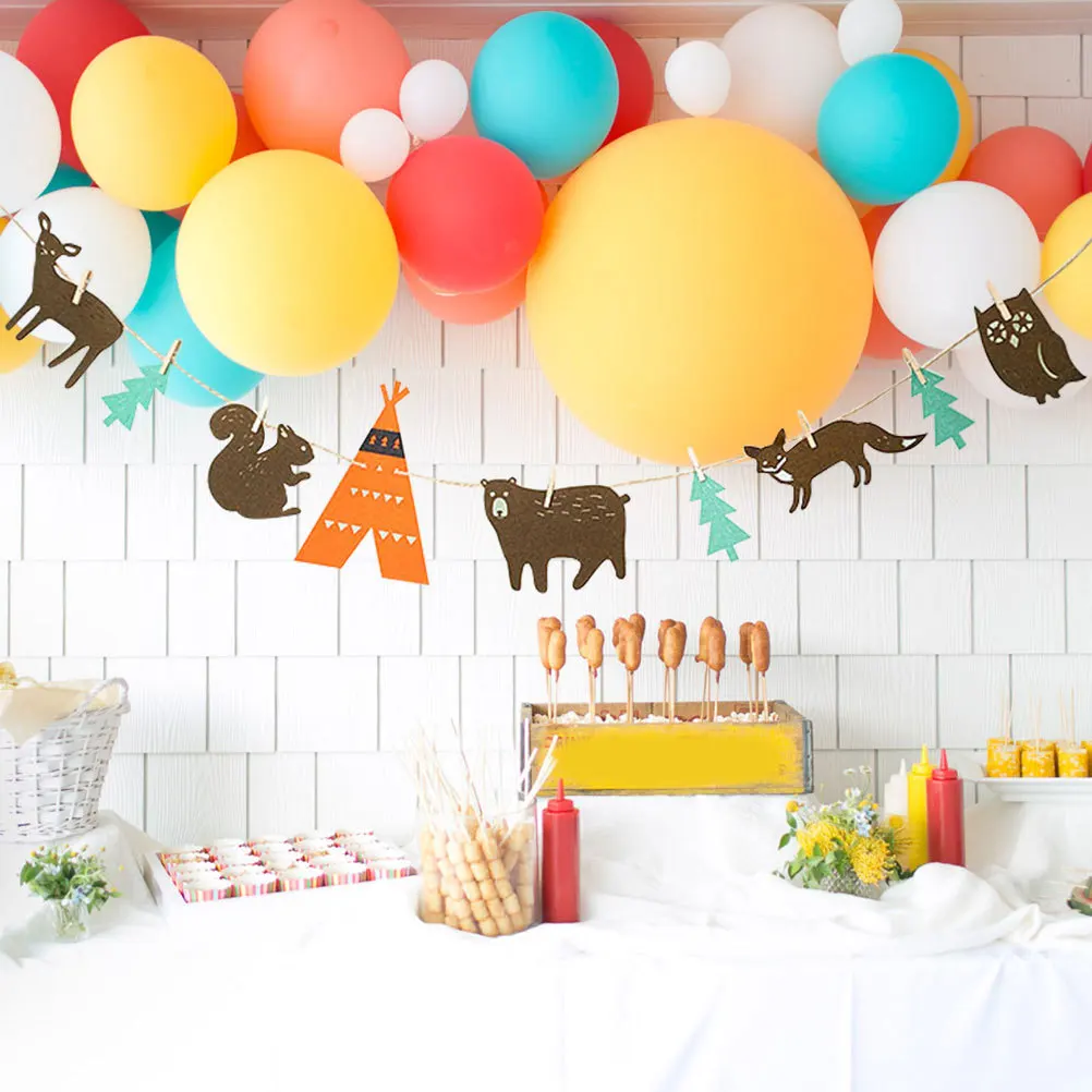 

Special Design Felt Bunting Banner for Kids Tent Birthday Party Decorations Wall Windows Doors Ornaments Birthday Party Banner