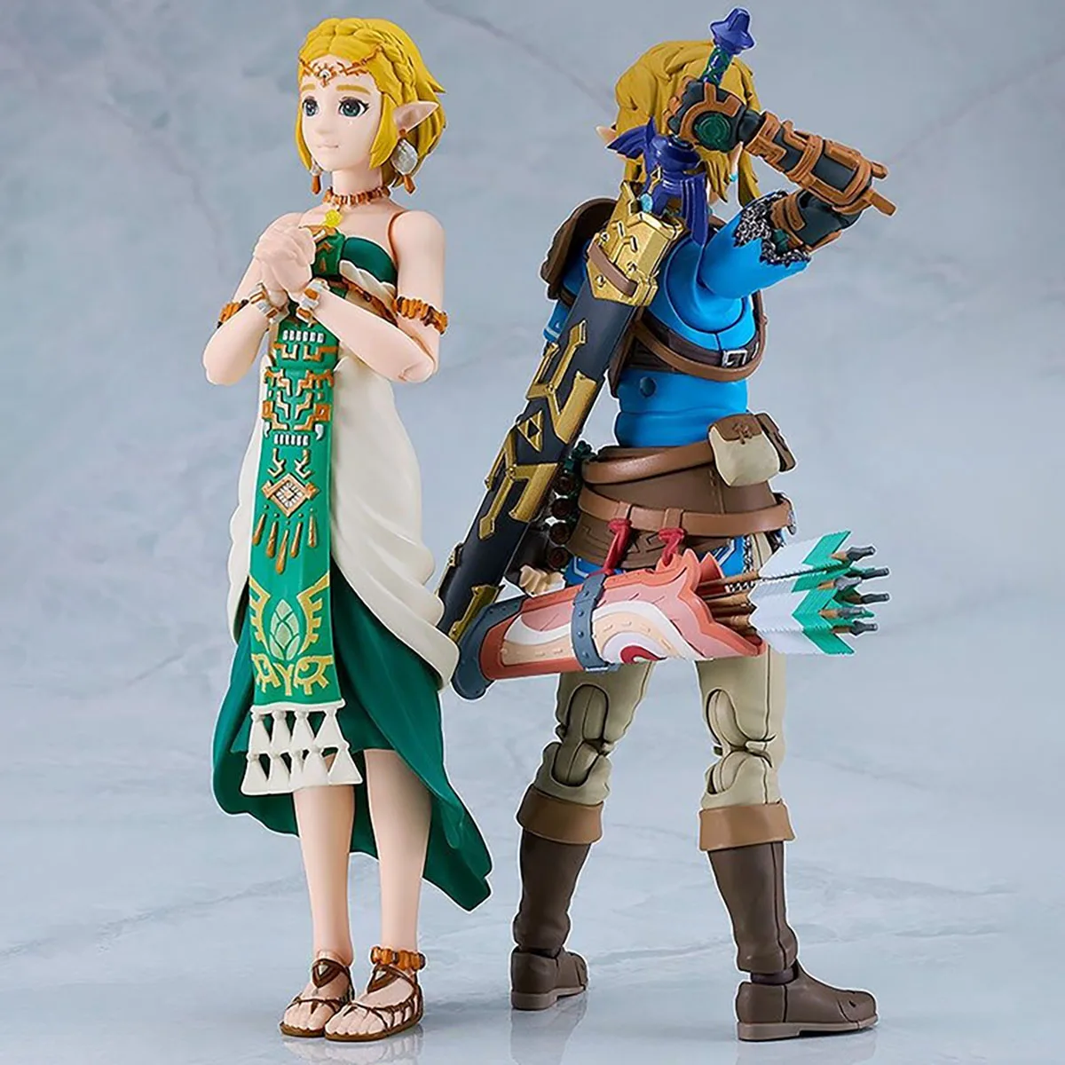 Figma della Good Smile Company originale al 100% ( # 626-DX) Zelda No Densetsu: Lacrime del Regno Link Lacrime del Regno Ver.