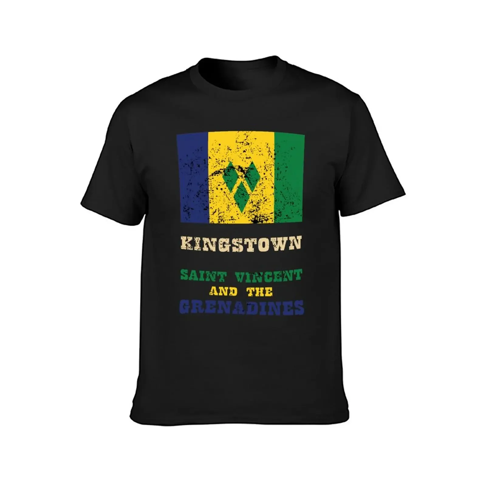 Flag of Saint Vincent and the Grenadines T-Shirt summer top sweat shirts graphic tee cotton t shirt men