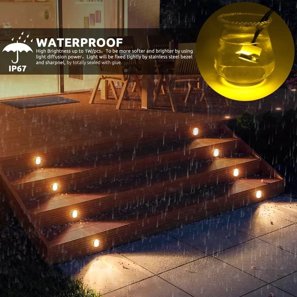 Imagem -04 - Impermeável em Embutido Led Deck Light Jardim Stair Lamp Lâmpada Subterrânea Deck Post Luz Wall Spotlight 32 mm Ip67 Aço Inoxidável