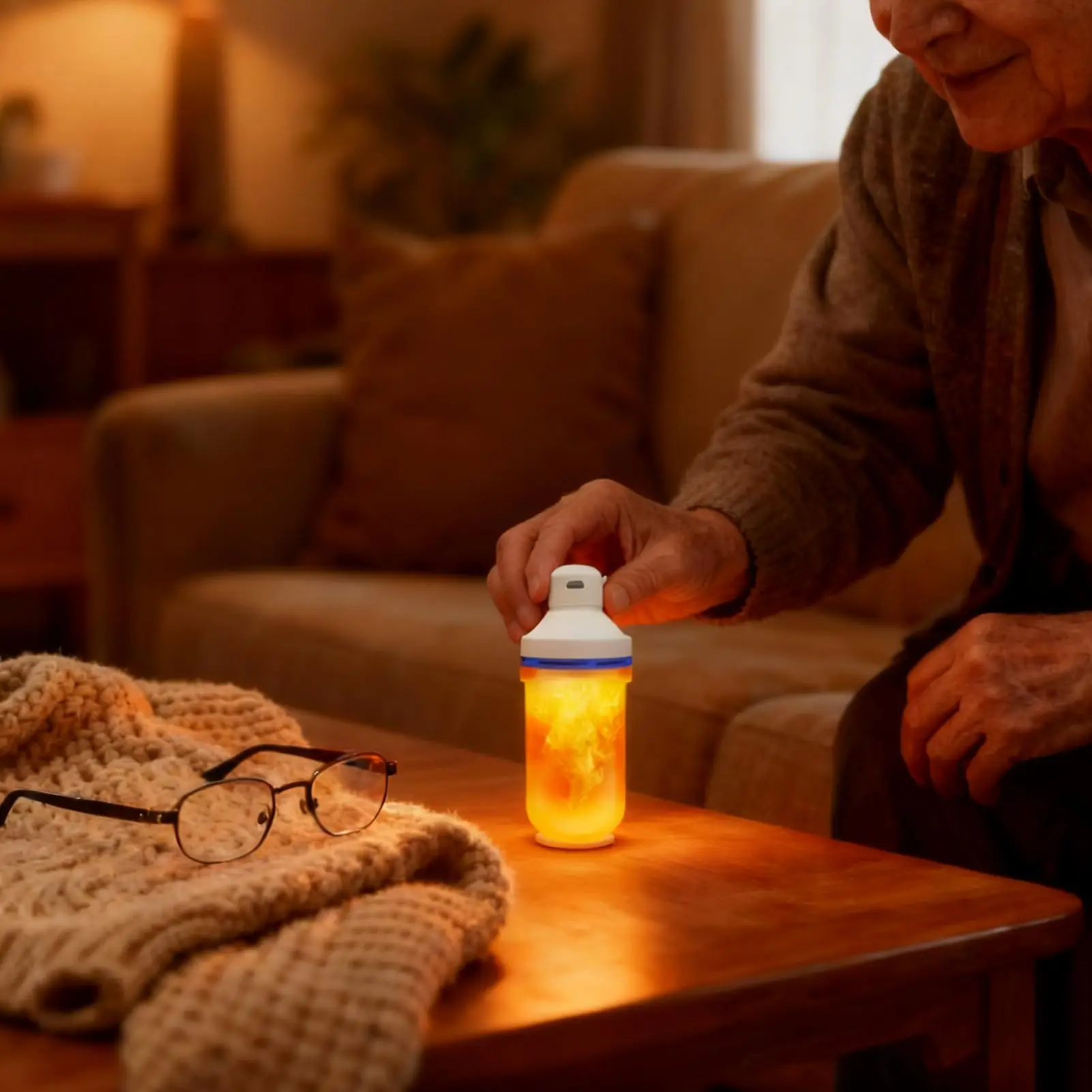 لهب مصابيح كهربائية USB قابلة للشحن 3 طرق خمر الإضاءة المحمولة في الهواء الطلق الخفقان مصابيح كهربائية للحزب الداخلي في الهواء الطلق #2