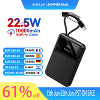 KUULAA Power Bank 10000mAh 22.5W Fast Charging External Battery Powerbank Portable Charger for Xiaomi Poco iPhone Samsung iPad