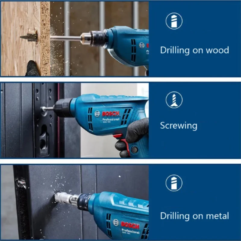 

Электрическая отвертка Bosch GBM400, бытовая многофункциональная электродрель, 2800 об/мин, размер патрона 10 мм