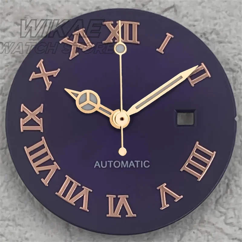 24.5mm NH05 Women's Watch Dial With Hand Roman/drill count/Shell C3 luminous dial for NH05 06 Lady's Watch Modified Accessories