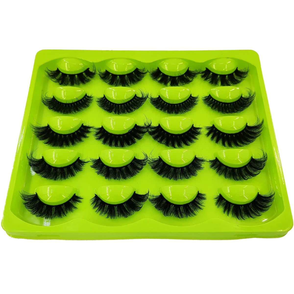 AMSDCN künstliche Wimpern, 10 Paar, künstliche Nerzwimpern im gemischten Stil, flauschige, natürliche, lange Urlaubswimpern