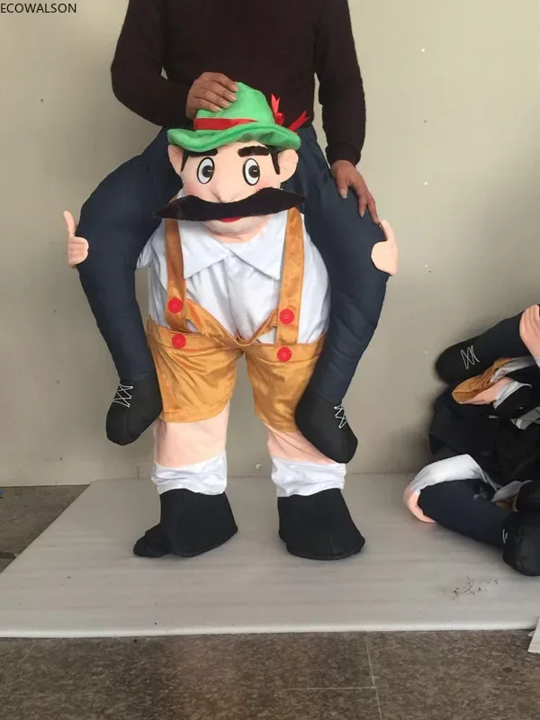 Hot sales Ride on Bear Oktoberfest Costume Animal Funny Cosplay Dress Up Fancy Pants Novelty Mascot Costume for Party Kid Family