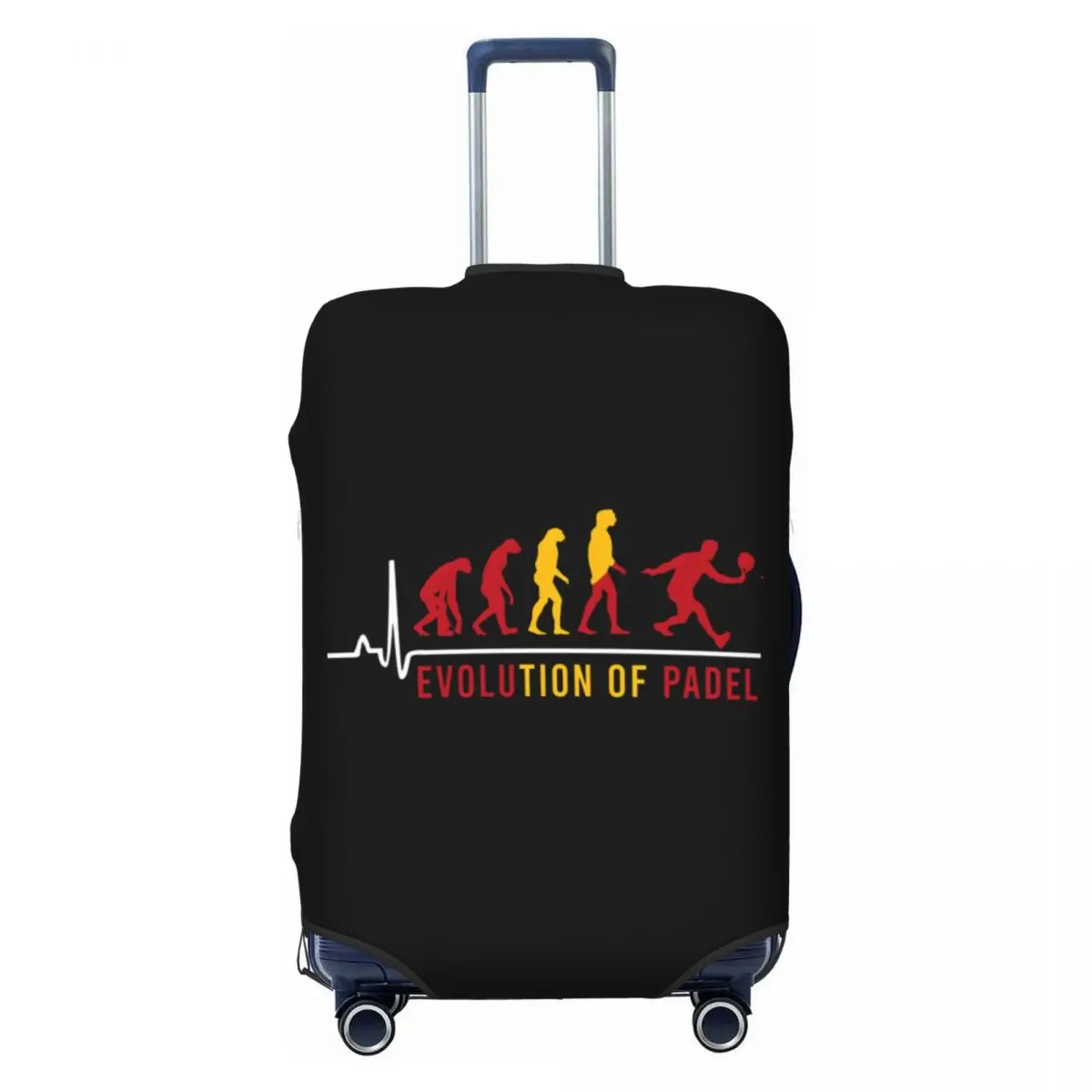 

Custom Evolution Of Padel Tennis Design Luggage Cover Protector Funny Travel Suitcase Protective Cover for 18-32 Inch