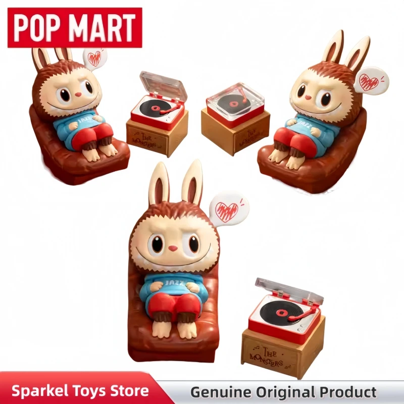 

POPMART The Monsters Labubu Jazz: Коллекционная фигурка Labubu, настольное украшение, милая аниме-фигурка, подарок для друзей