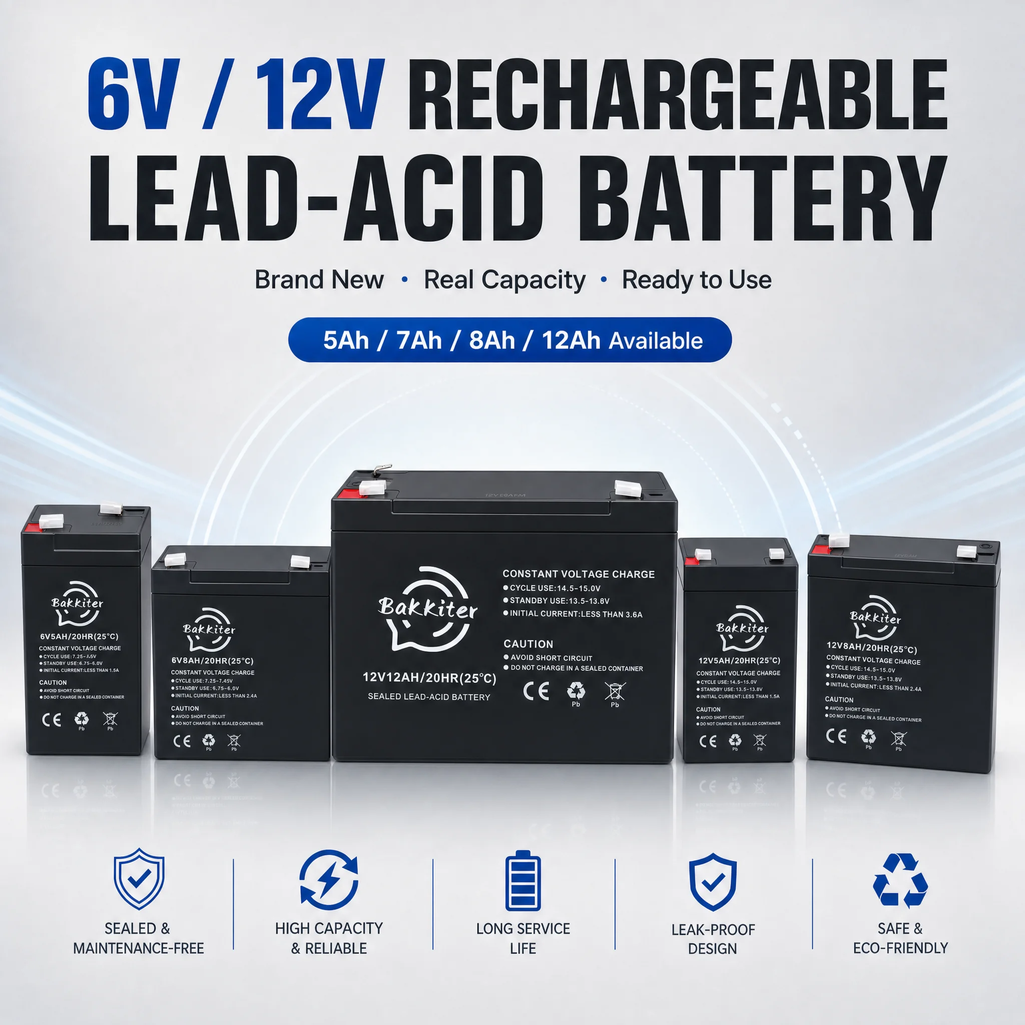 6V 12V Lead-acid Battery Rechargeable Battery For Children's Electric Vehicle Toy Car Motorcycle Baby Stroller Electric Scales