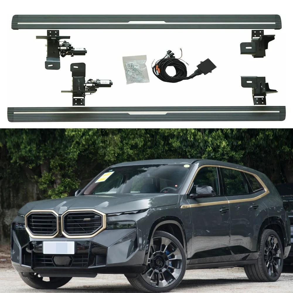 Electric Side Step Power Deployed Running Board Fits for BMW XM 2023 2024+ Retractable Side Bar