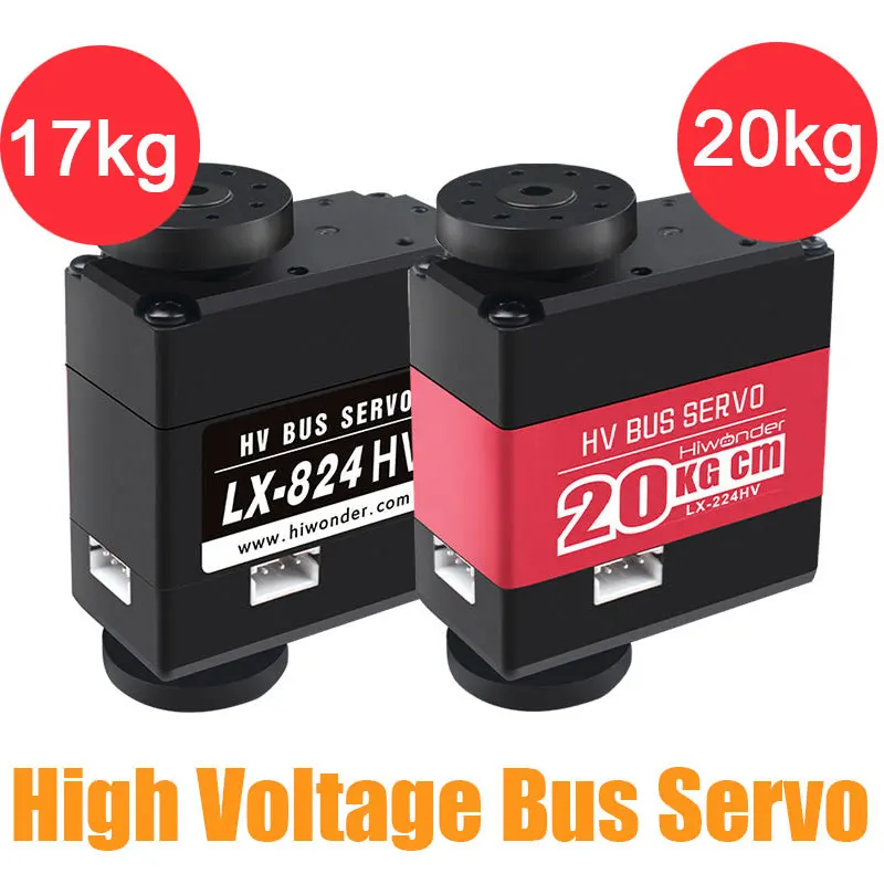 15/20KG Hai Trục Điện Áp Cao Bus Servo HiwonderLX-824HV / LX-224HV 3 Cổng Kết Nối Robot Servo