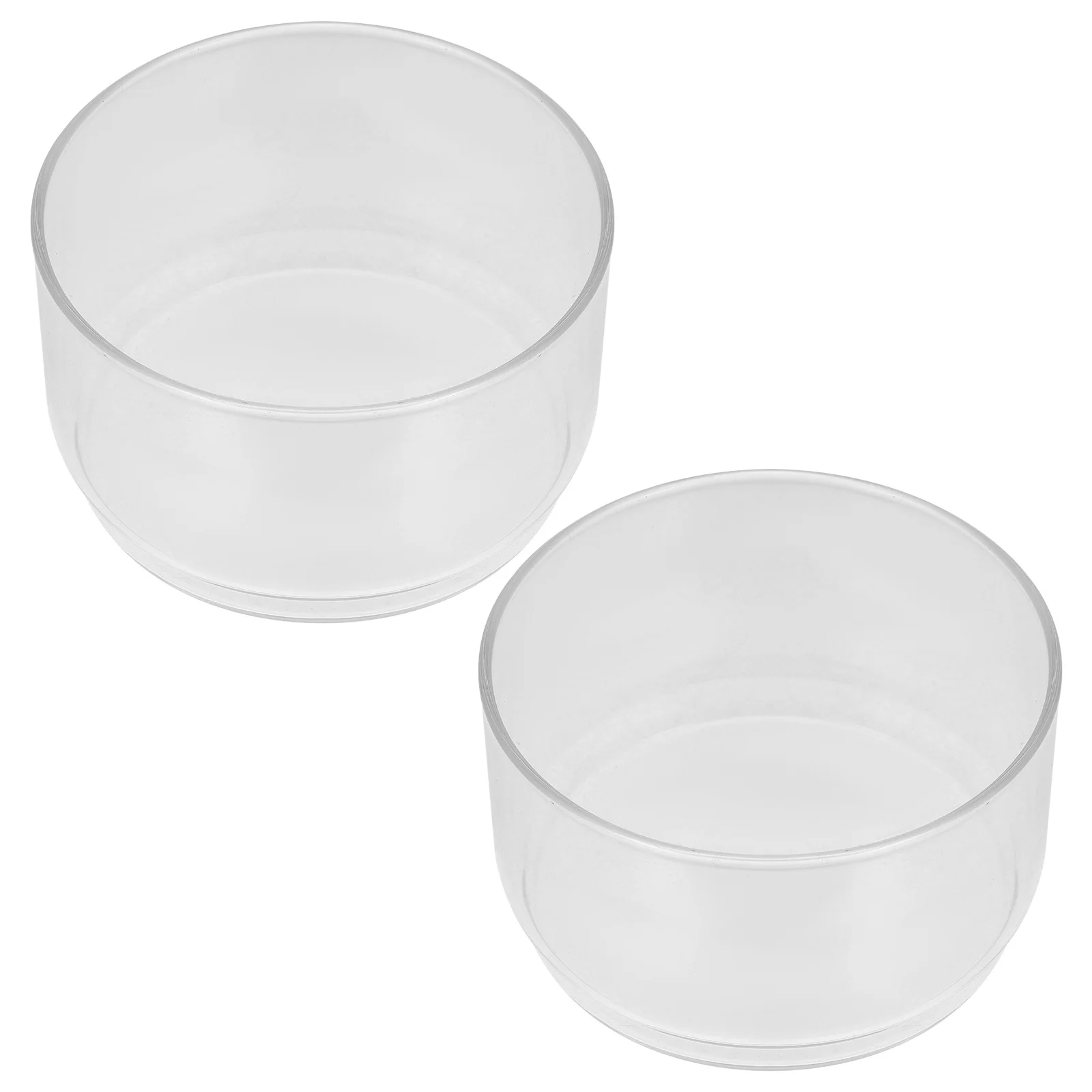 

2Pcs High-Boron Glass Bowls Heat-Resistant Kitchen Storage Microwave Tray Baking Transparent High-Boron Glass