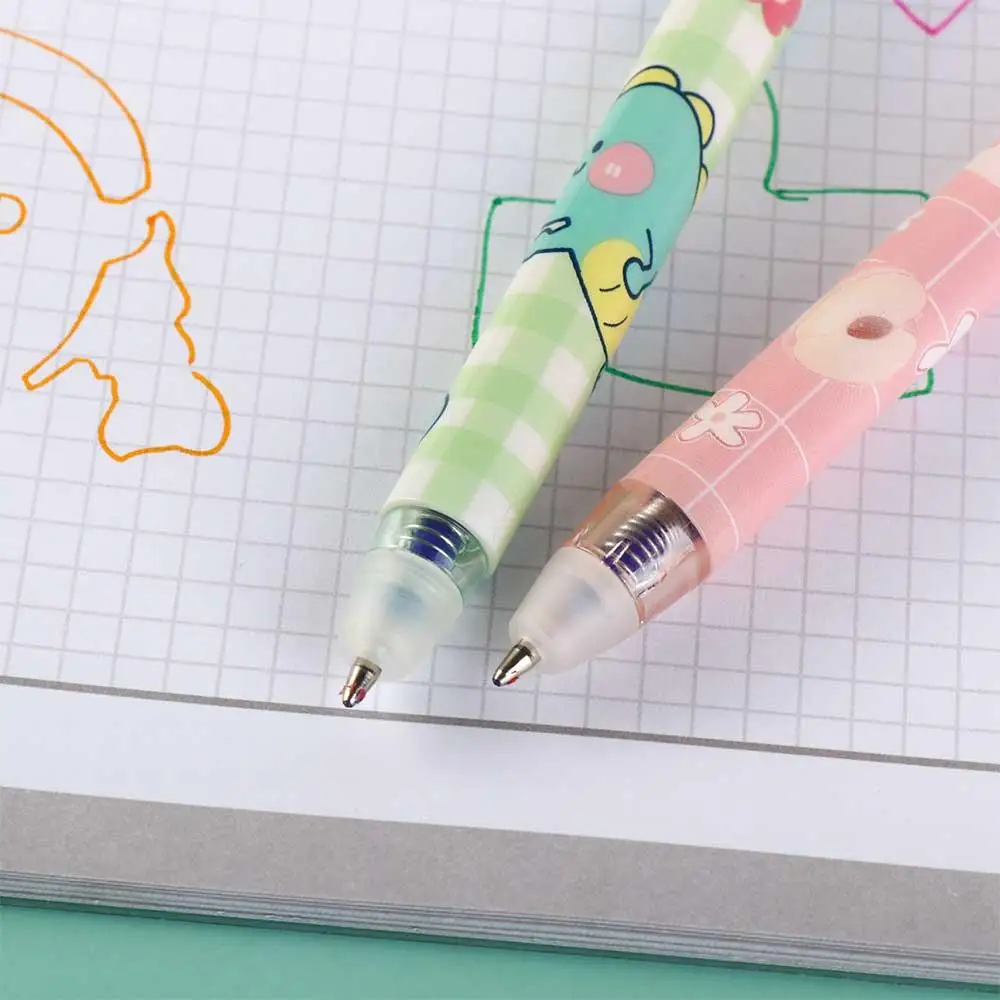 オフィスアクセサリー学用品ブルー洗えるハンドル漫画子供のためのプレスペン学生ペン消去可能なペンゲルペン