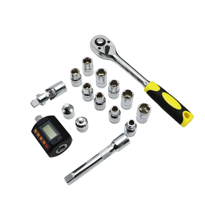 

Multifunctional Wrench Socket Set Digital Torque Meter 1/2'' Ratchet Drive Socket Set Wrench Tool Kit Bicycle Repair Tools