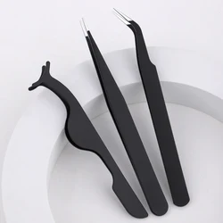 3PCS multifunctional stainless steel eyelash tweezers, high-precision, sturdy and durable eyelash tool