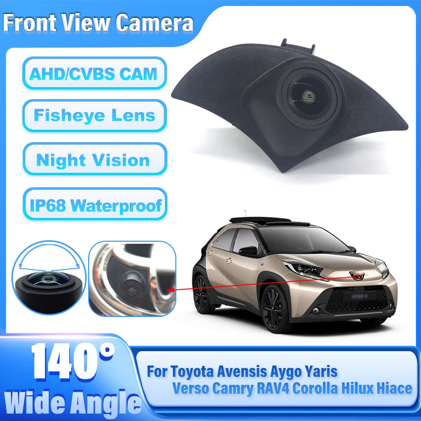 CCD HD 1080P Vehicle Front Logo Install Front View Camera For Toyota Avensis Aygo Yaris Verso Camry RAV4 Corolla Hilux Hiace