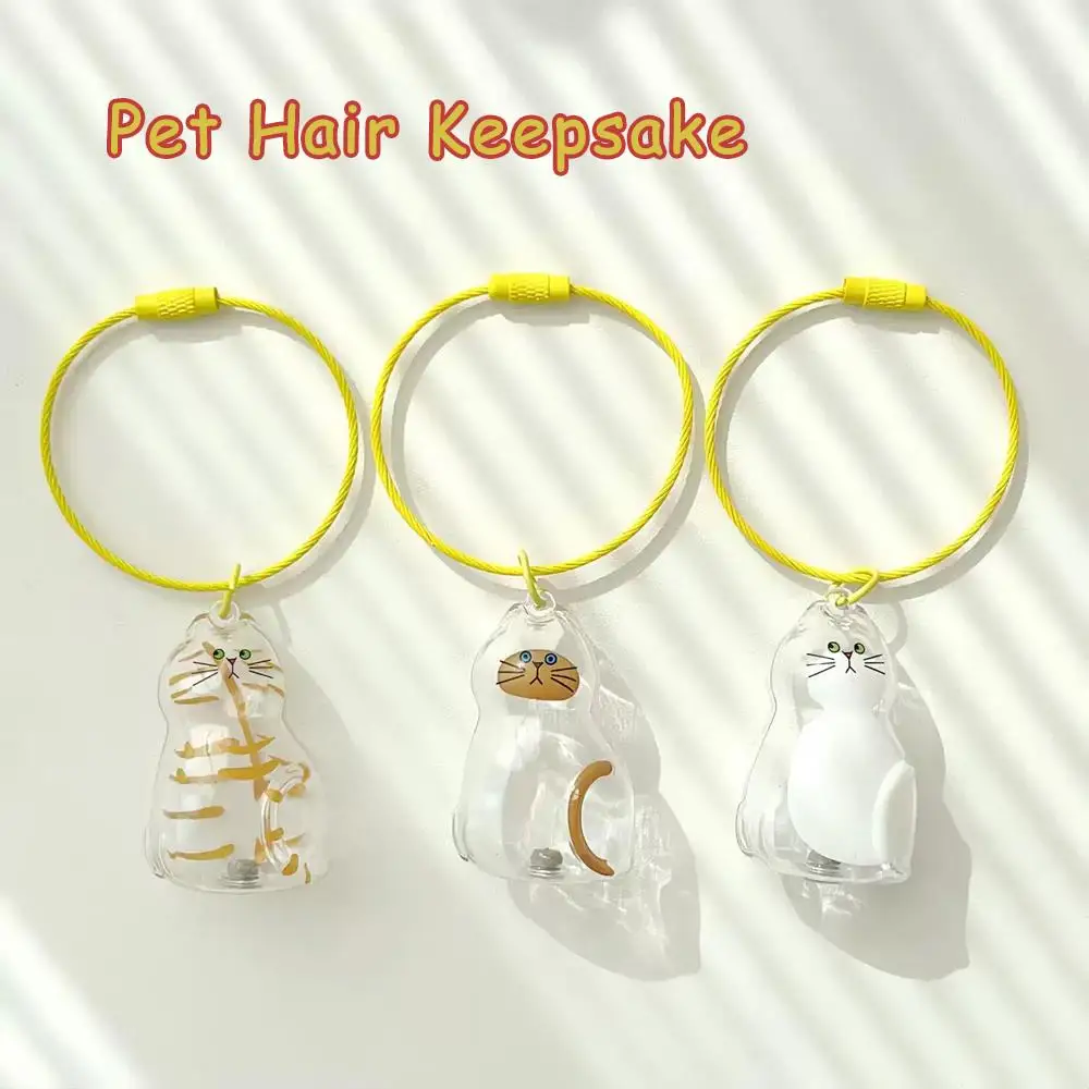 

Portable Pet Hair Keepsake Memorial Bottle For Cat Fur Cat Hair Storage Box Pet Fur Keepsake Capsule DIY Transparent Fur Storage