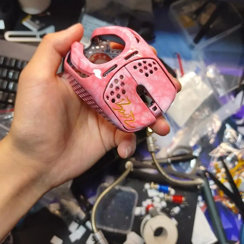 Tenon-Lab Genesis-0 Finger Grip Mouse 28g/30g Lightweight Game Mouse Self-Developed Mold Carbon Fiber Resin E-Sports Diy Mouse