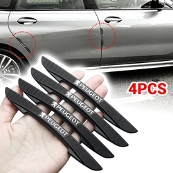 4PC Car Door Anti-collision Protector Car Badge Bumper Strip Stickers For Peugeot 5008 208 407 406 4008 206 308 307 301 207 2008