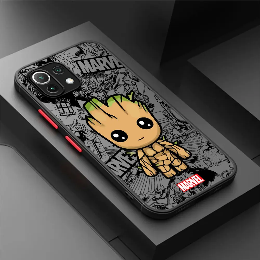 Cartoon Marvel Groot Spiderman Phone Case for Xiaomi Mi 12 13 Pro 13 Ultra 12X 11T 12T Pro 10T Note 10 Lite 9T 11 Lite Cover