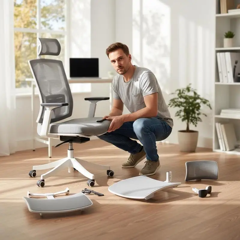 Fauteuil de bureau ergonomique respirant multicolore 64,5×62,5×112-122 cm, équipé d'un soutien lombaire dynamique 4D entièrement réglable pour un confort optimal au quotidien au bureau.