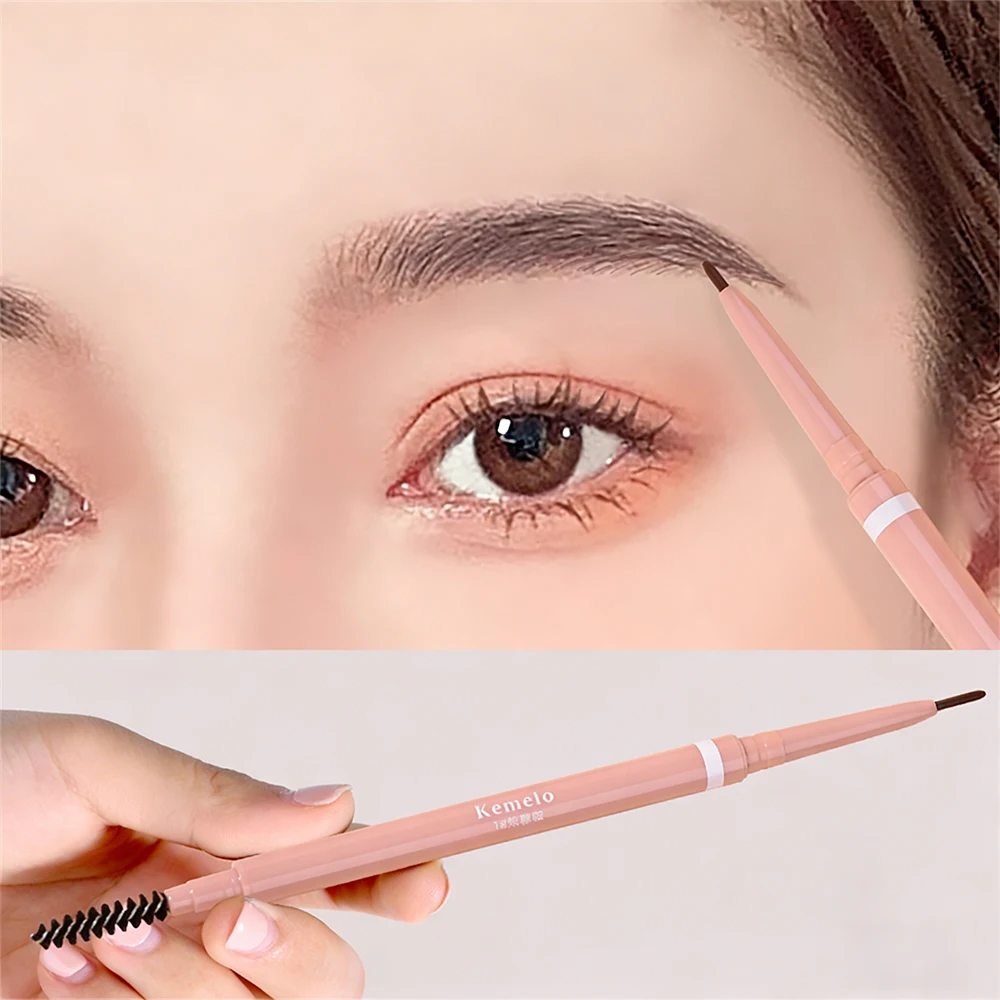 1,5 mm extrem feiner Augenbrauenstift, wasserfest, langlebig, schweißfest, automatisch drehbar, mit Pinsel, natürliches koreanisches Augenbrauen-Make-up, 1/3 Stück – Detail 2