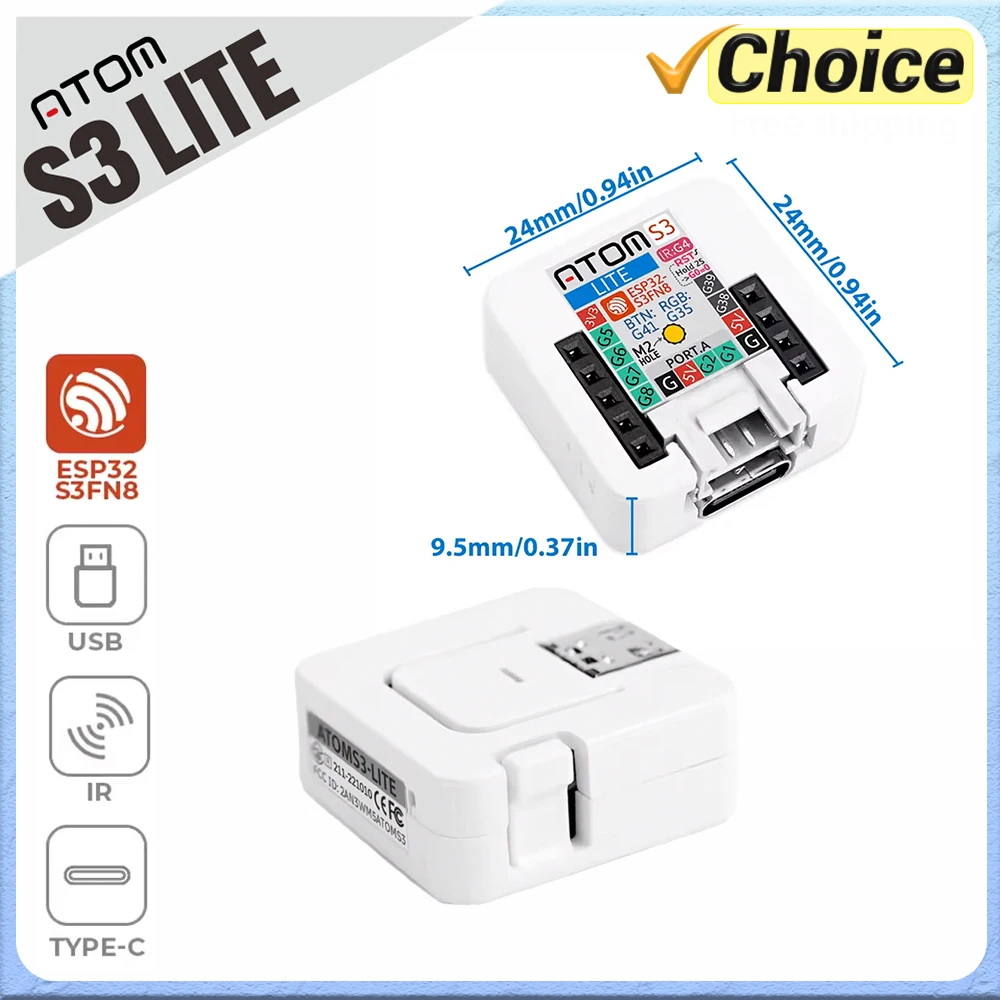M5Stack AtomS3 Lite ESP32-S3 Programmable Controller Embedded IoT Application for  IoT Intelligent system ESP32S3 Dev Kit