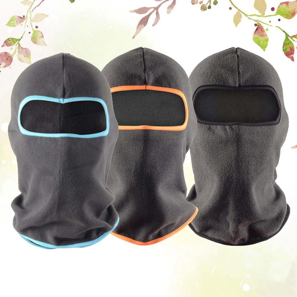 3 قطعة قناع وجه دافئ مقاوم للرياح من الصوف القطبي غطاء وجه كامل لركوب الدراجات والتزلج وركوب الدراجات والصيد والرياضات الخارجية