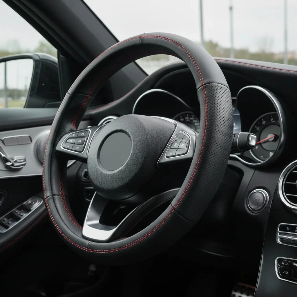 

Microfiber Leather Steering Wheel Cover 38cm Universal Breathable Anti-slip Sport Grip Car Interior Protector Auto Accessories