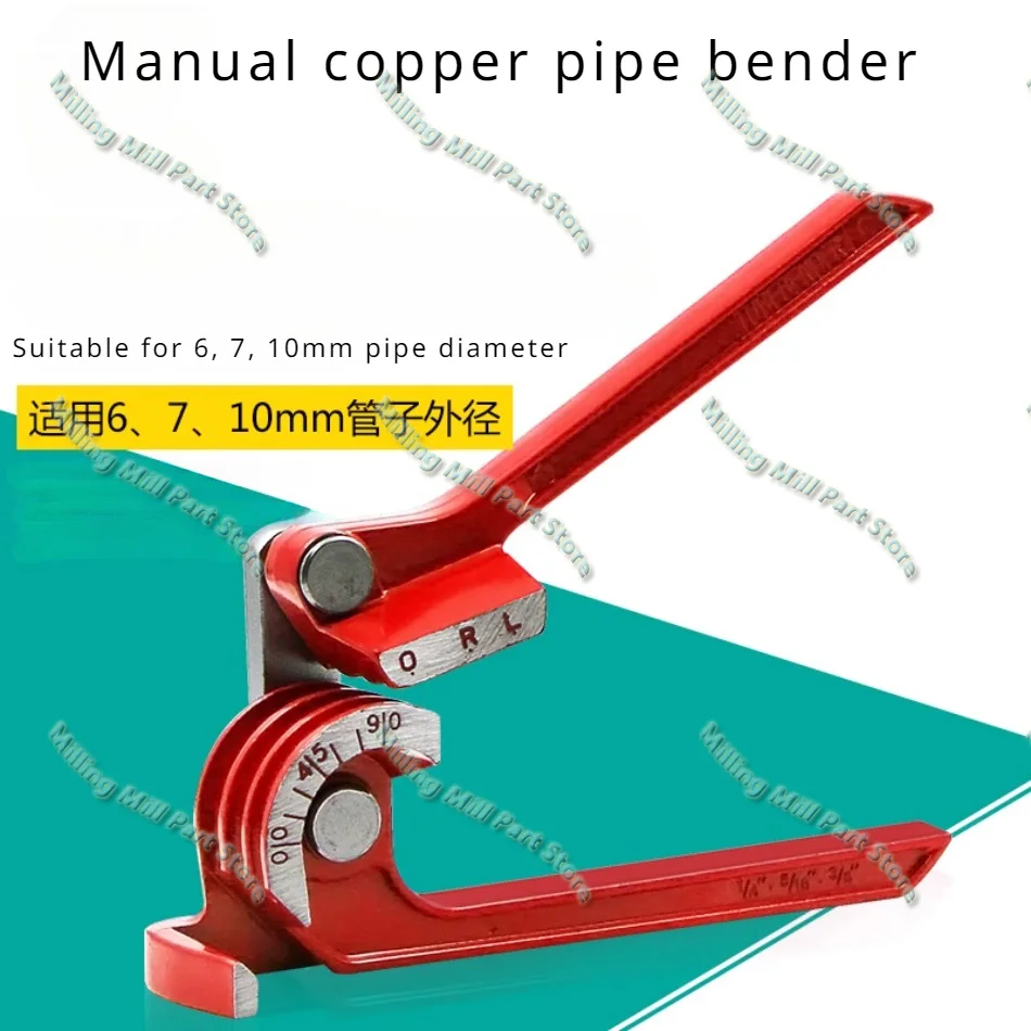 Manual 180º 90º Pipe Bender Copper Tube Bending Machine Adjustable 3 in 1 Metric/imperial for 6/8/10mm Tubing Bending Tools