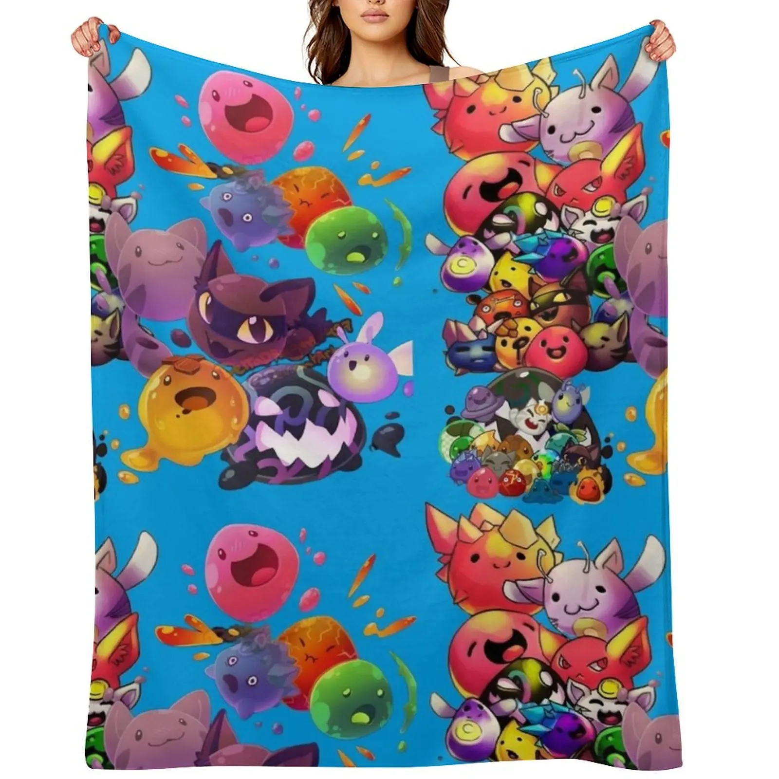 

slime rancherslime rancherslime rancherslime rancher Throw Blanket Kid'S cosplay anime Blankets