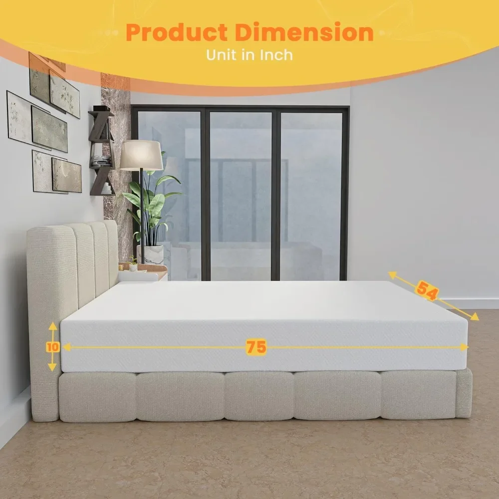 Gel Memory Foam Full Mattress, Pressure Relieving, Cooling Gel Foam, Full Mattresses in a Box