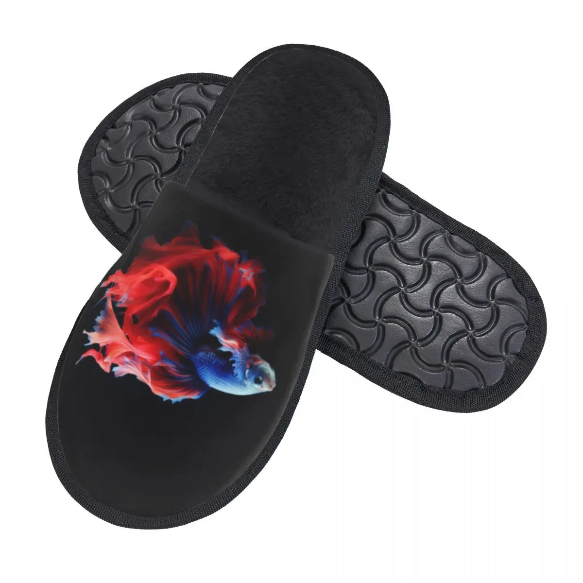 Plush Indoor Slippers Stunning Fish Warm Soft Shoes Home Footwear Autumn Winter