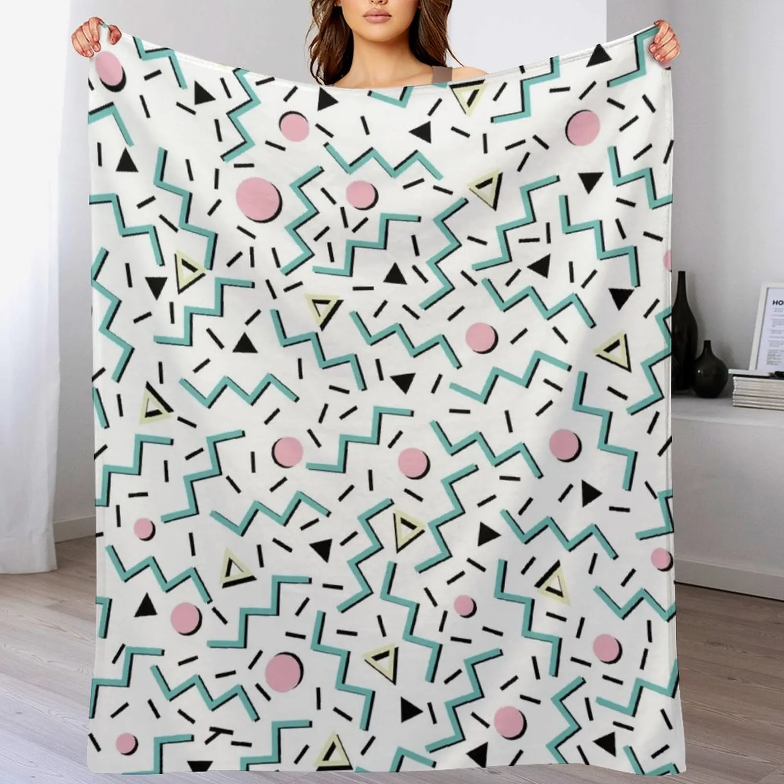 

Back to the 80's eighties, funky memphis pattern design Throw Blanket Luxury Brand Softest For Baby Blankets