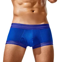 Mens Sexy Low Rise Thin Briefs Underwear Trunks Shorts Open Front Pouch Underpants Simple Breathable Male Briefs Shorts