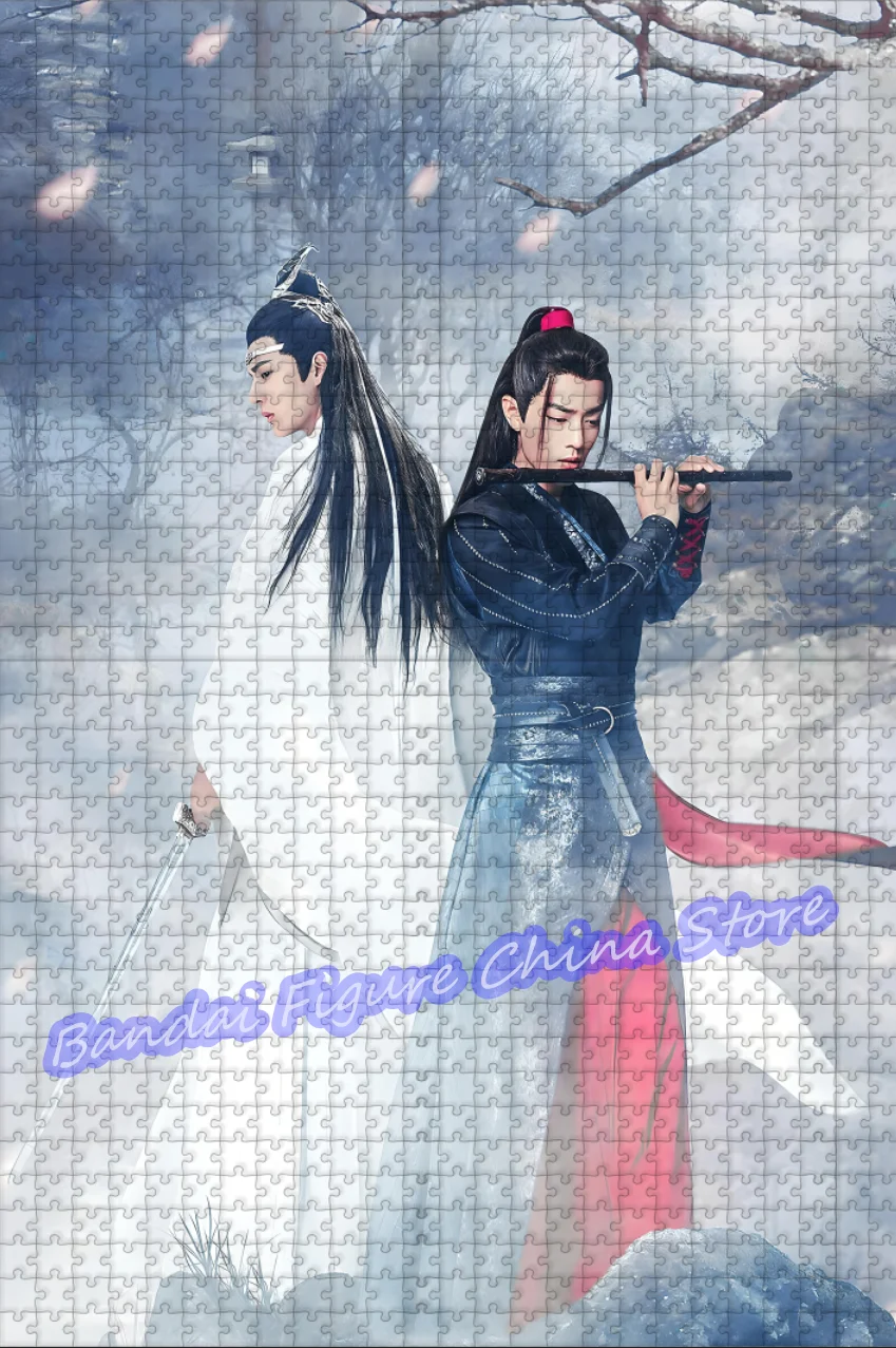 108/200/300/500/1000 個パズル Mo Dao Zu Shi ジグソーパズル魏無羨 Lan Wangji アニメーションプリントパズルコレクションおもちゃギフト