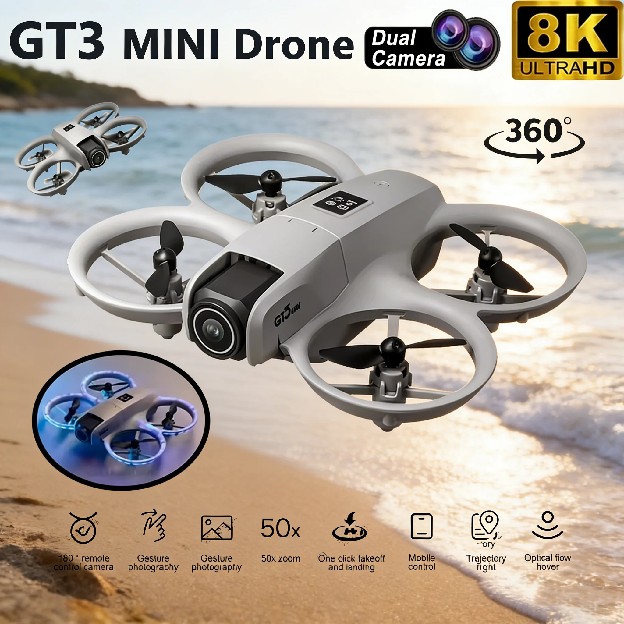 

Mini 4K HD Camera GPS Drone Foldable Portable 5G WiFi FPV Brushless Motor Obstacle Avoidance RC Quadcopters For Kids Adults 2026