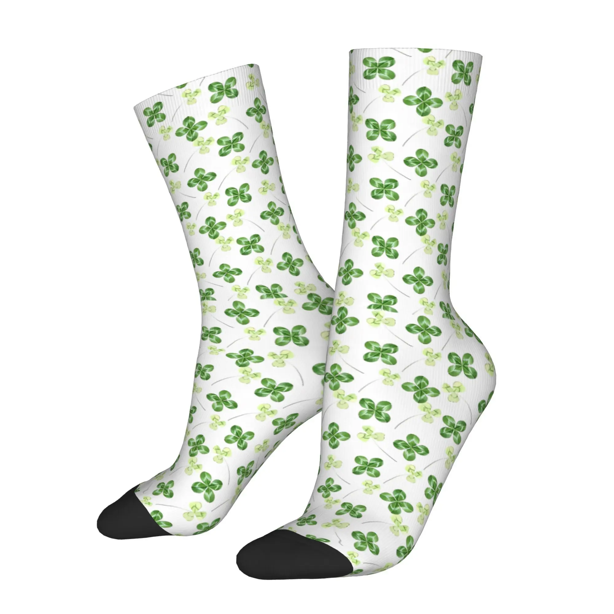 

Мужские носки Happy Lucky Shamrock Clover в стиле ретро, бесшовные носки в стиле хип-хоп на день Святого Патрика, подарочный узор с принтом