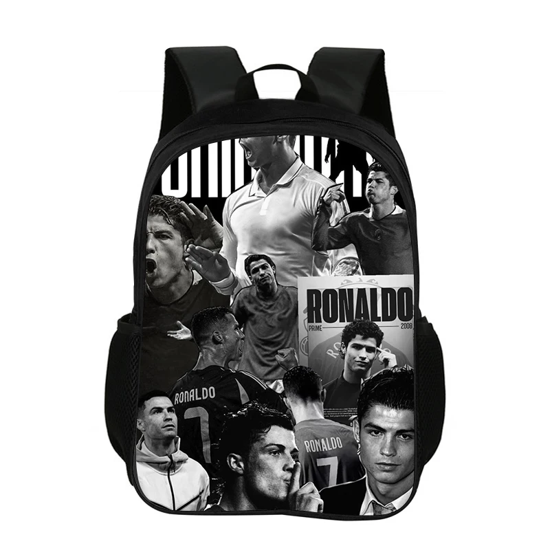 Backpack School Large Capacity Football Star Backpack for Ronaldo Child Light Weight CR Child Knapsack Rucksack Best Gift view 6