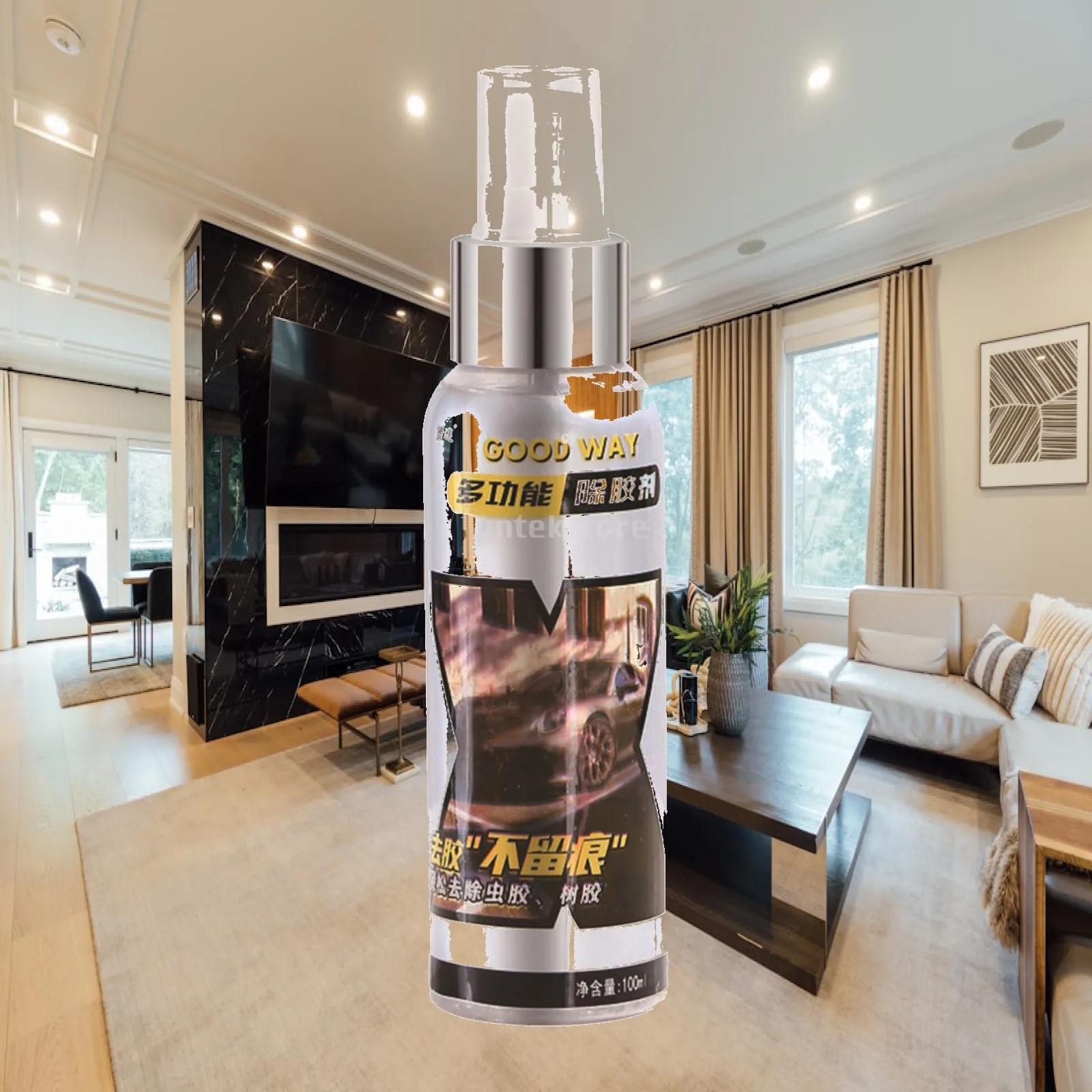 Multifunctional Sticker Remover Spray 100ml Car Glass Label Cleaner for Adhesive Pinstriping Decals Truck Rvs