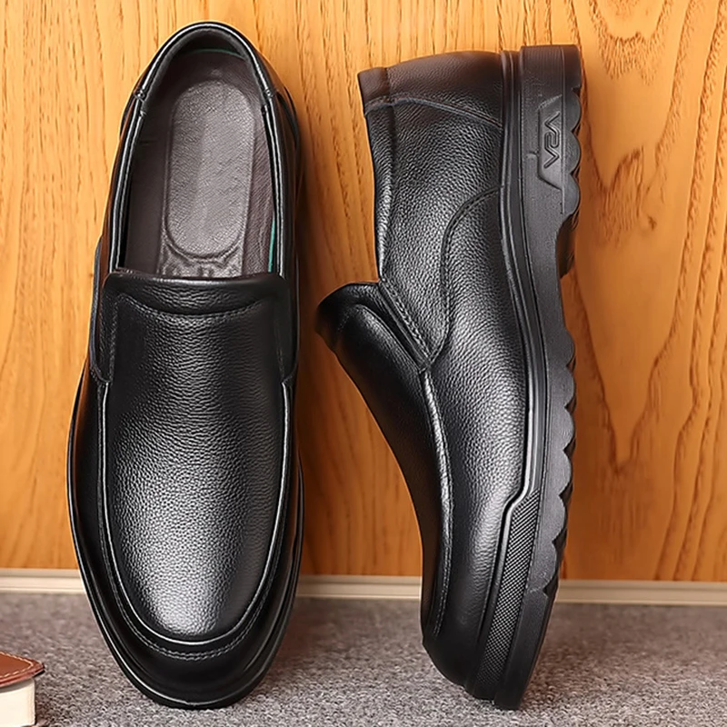 Leather Shoes for Men Dress Shoes Slip-on Plus Size Office Formal Shoes for Male Wedding Party Casual Business Oxfords